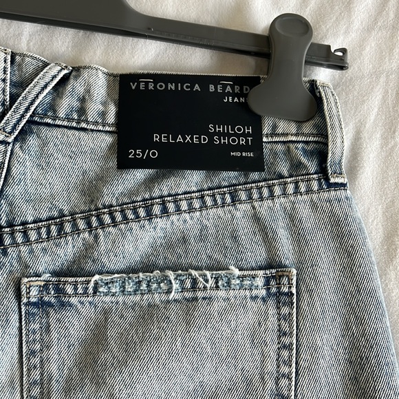 Veronica Beard Jeans Denim Short Size 25/0 pebble stone - Picture 11 of 16